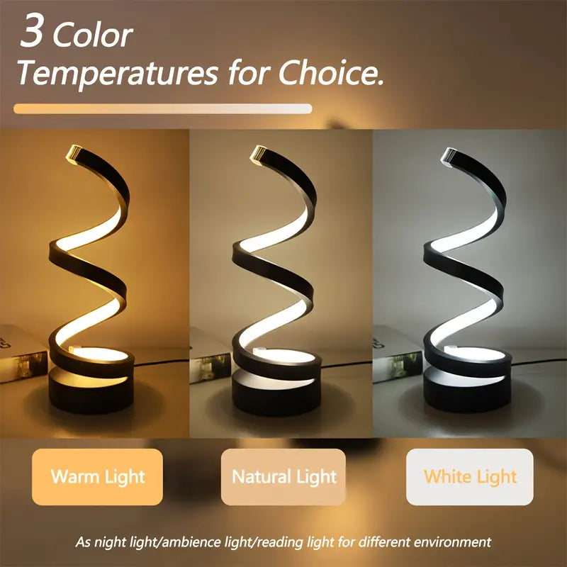 SpiralGlow – Elegante LED-Lampe mit Dimmfunktion 3