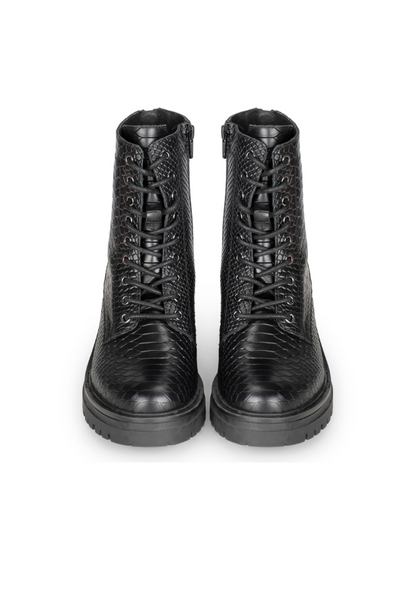 Stilvolle Damen Schuhe mit Python-Muster – Bequeme und elegante Spitzen-Schuhe für jeden Tag 2