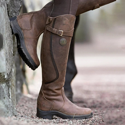 Stilvolle wasserdichte kniehohe Stiefel für Damen 0