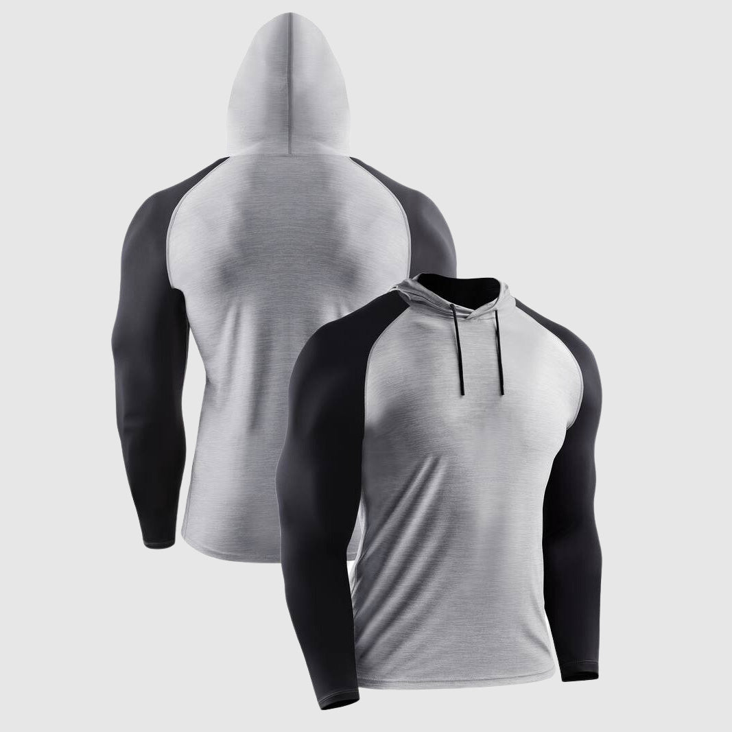 Herren Zip Hoodie Atmungsaktiv Flexibel Leicht Sport Sweatshirt-1