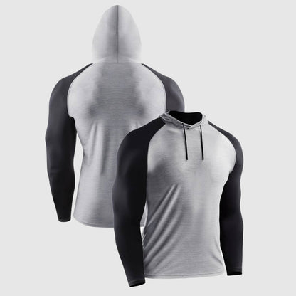 Herren Zip Hoodie Atmungsaktiv Flexibel Leicht Sport Sweatshirt-1