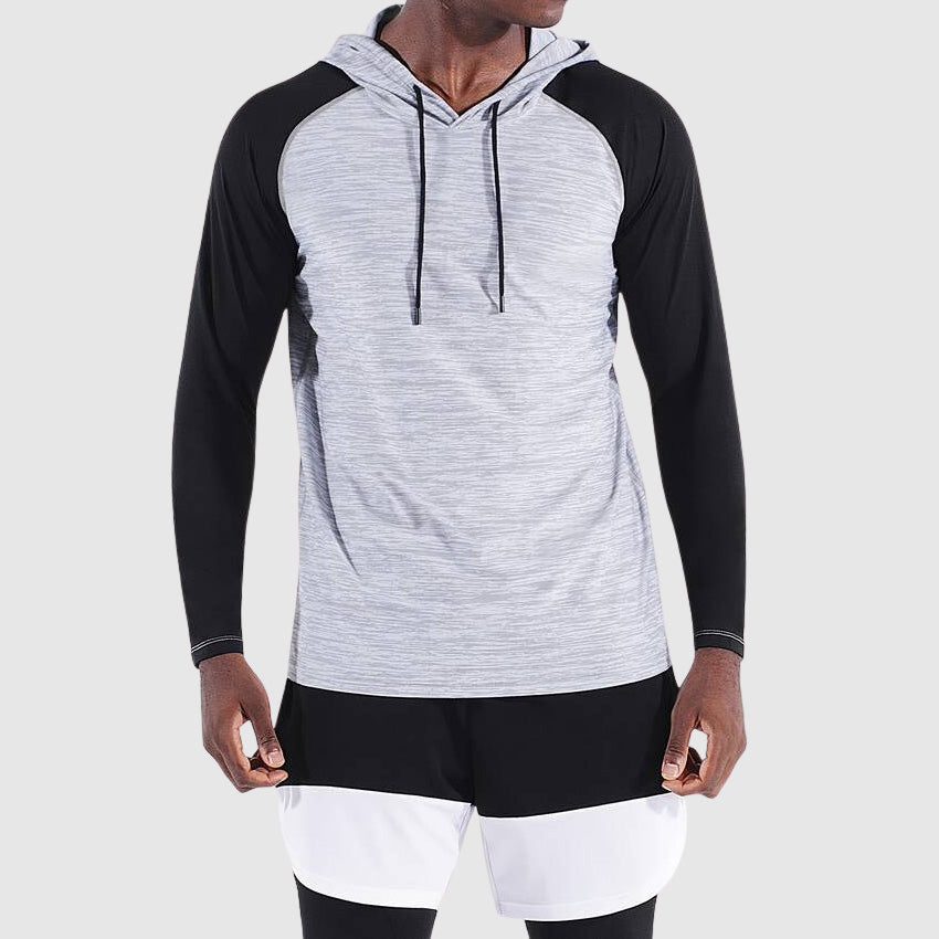 Herren Zip Hoodie Atmungsaktiv Flexibel Leicht Sport Sweatshirt-5