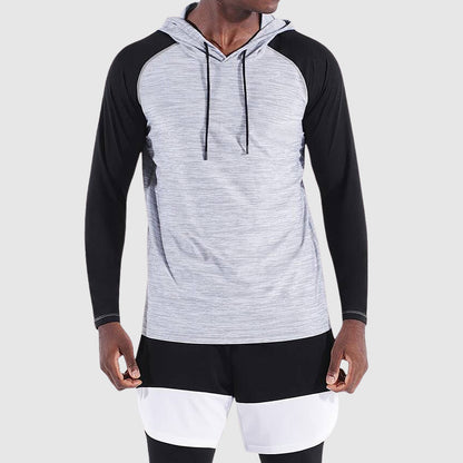 Herren Zip Hoodie Atmungsaktiv Flexibel Leicht Sport Sweatshirt-5