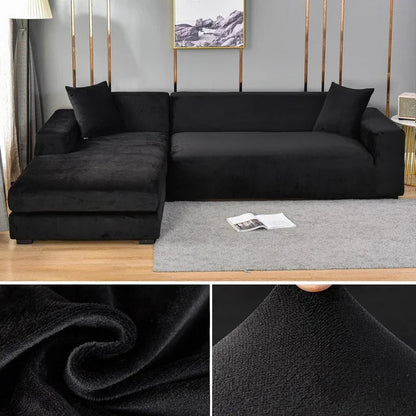 Stretch-Samt Sofabezug Maßgeschneiderte Passform Waschmaschinenfest Eleganter Couch Überzug 25