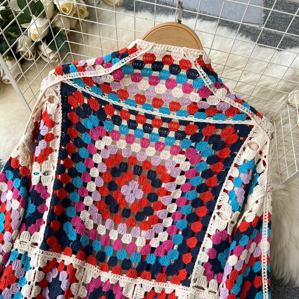 Women's Cozy Knit Kimono – Boho Crochet Pattern Colorful & Stylish