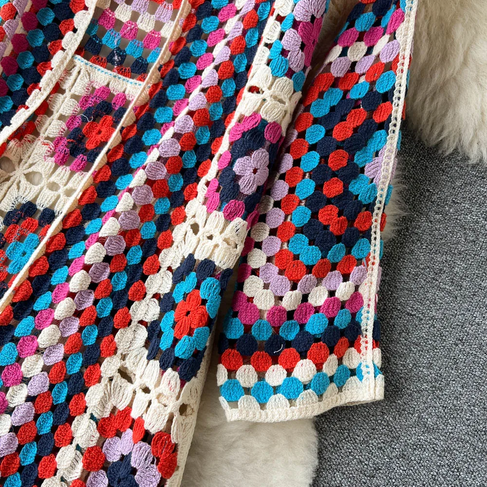 Women's Cozy Knit Kimono – Boho Crochet Pattern Colorful & Stylish