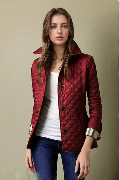 Stylish Women's Quilted Jacket with Button-Up Design - Lightweight and Warm for All Seasons 0