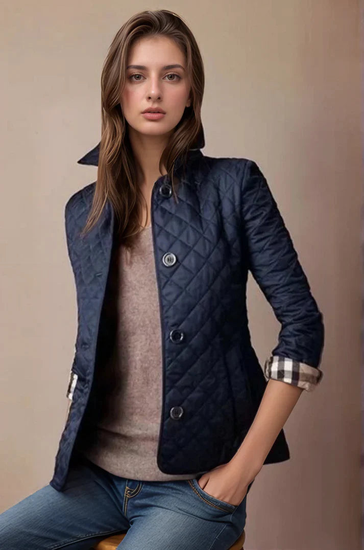 Stylish Women's Quilted Jacket with Button-Up Design - Lightweight and Warm for All Seasons 2