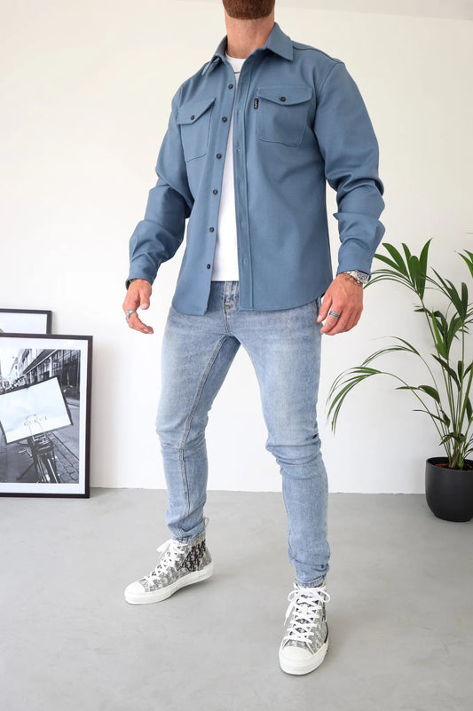 TailorEdge | Geknöpfte Hemdjacke für Herren mit Brusttaschen 0