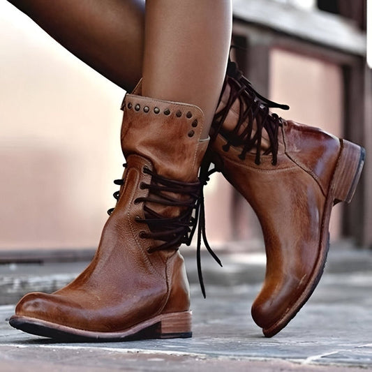 Tatiana | Stilvolle, robuste Stiefel mit halbhoher Wadenhöhe für Damen 0