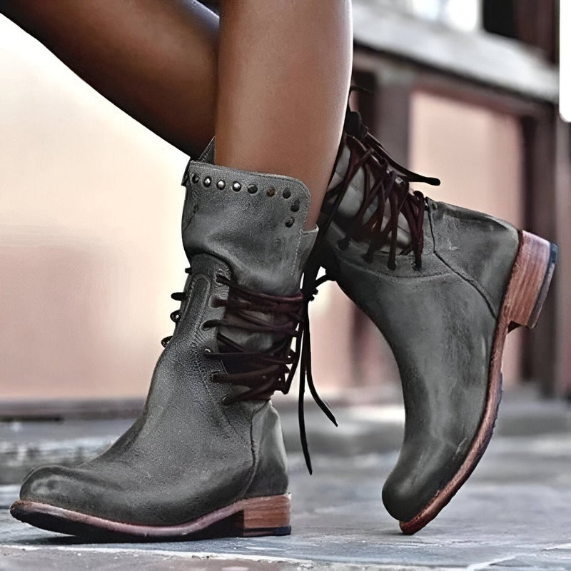 Tatiana | Stilvolle, robuste Stiefel mit halbhoher Wadenhöhe für Damen 4