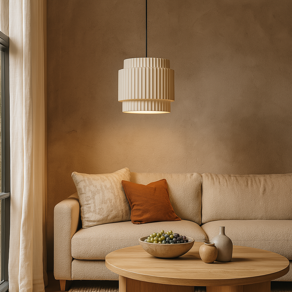 Tempo | Minimalistische Eleganz Keramikfarbene Hängelampe 3