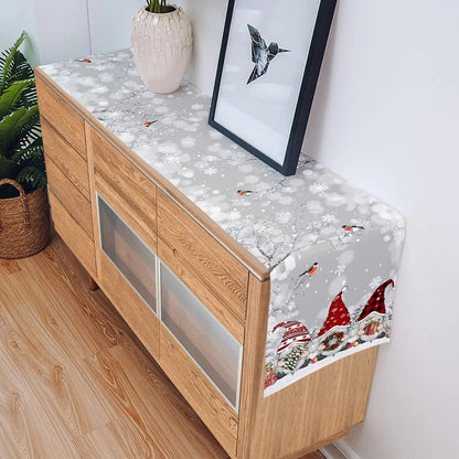 Tischläufer Weihnachten Sneeuwvlok Design 100% Leinen Eleganter Festlicher Tischschmuck 4