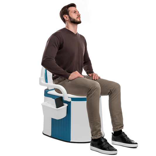 Tragbare Toilette für Erwachsene und ältere Menschen für den Heim- und Außenbereich 0