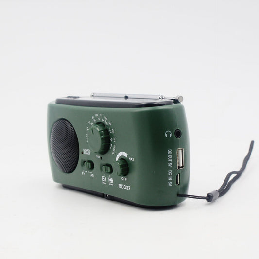 Tragbares Notfallradio mit AM/FM/NOAA, USB-Ladegerät, LED-Taschenlampe – Wasserfest für Camping und Outdoor 0