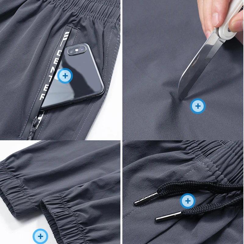 Herren Sweatpants Atmungsaktiv Elastischer Bund Flexibles Material Jogginghose-4