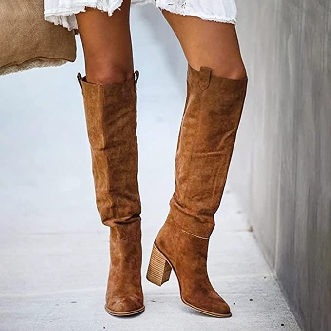 Trendige Damen Blockabsatzstiefel in Grau – Urban Western Stil für Vielseitige Outfits und Optimalen Komfort 6