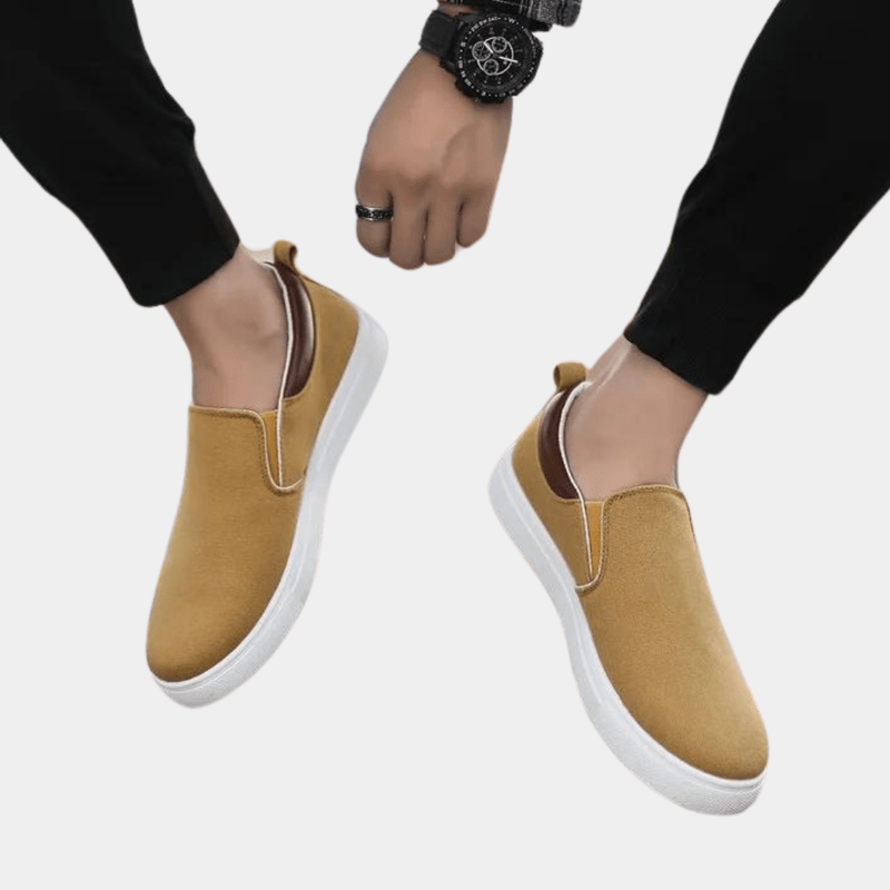 Herren Sneakers Beige Größe 42 Textil Atmungsaktiv Leicht-4