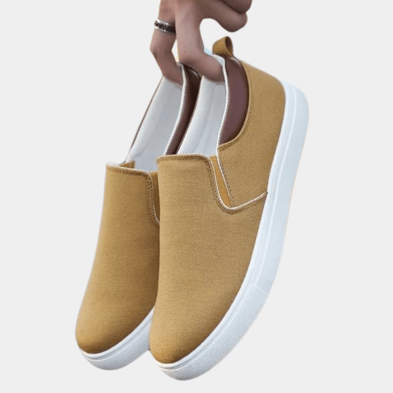 Herren Sneakers Beige Größe 42 Textil Atmungsaktiv Leicht-3