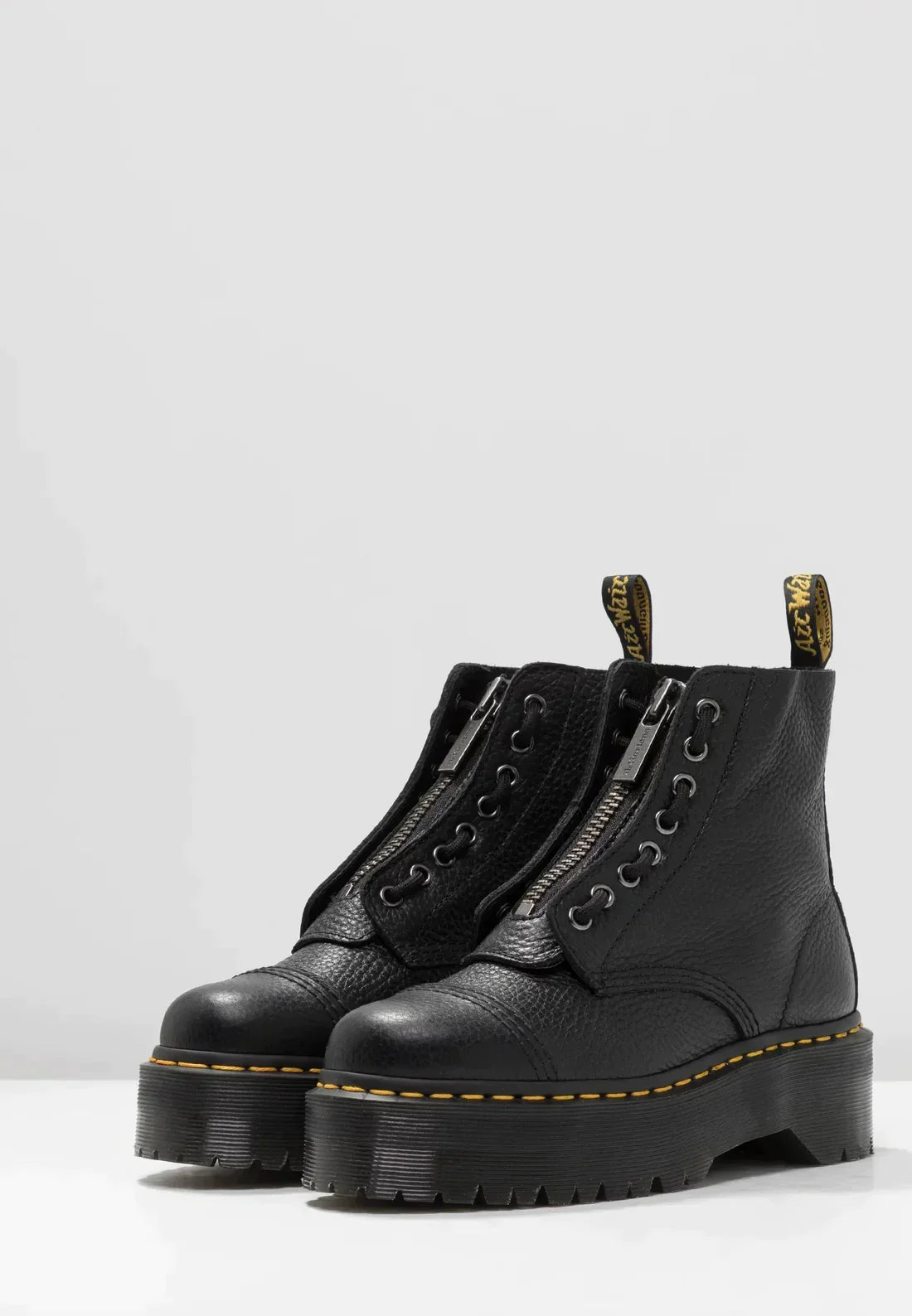 Unisex Absatzstiefel Schwarz Hochwertiges Leder Stabiler Absatz für Damen und Herren 4