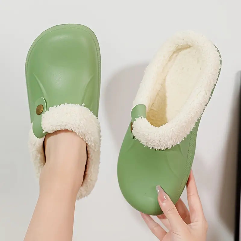 Unisex Clogs Fleecegefüttert Komfortabel Rutschfeste Sohle 6