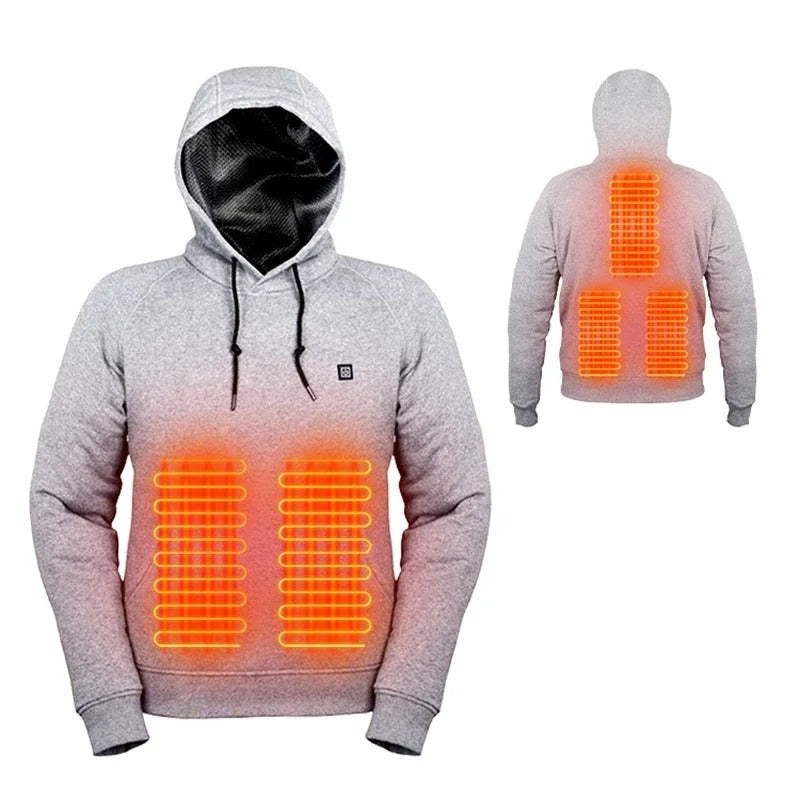 Unisex Heiz-Hoodie Leicht Atmungsaktiv Mit USB-Anschluss Baumwolle Polyester 0