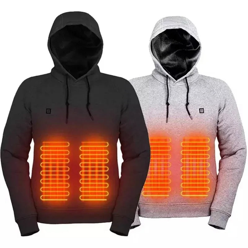 Unisex Heiz-Hoodie Leicht Atmungsaktiv Mit USB-Anschluss Baumwolle Polyester 4