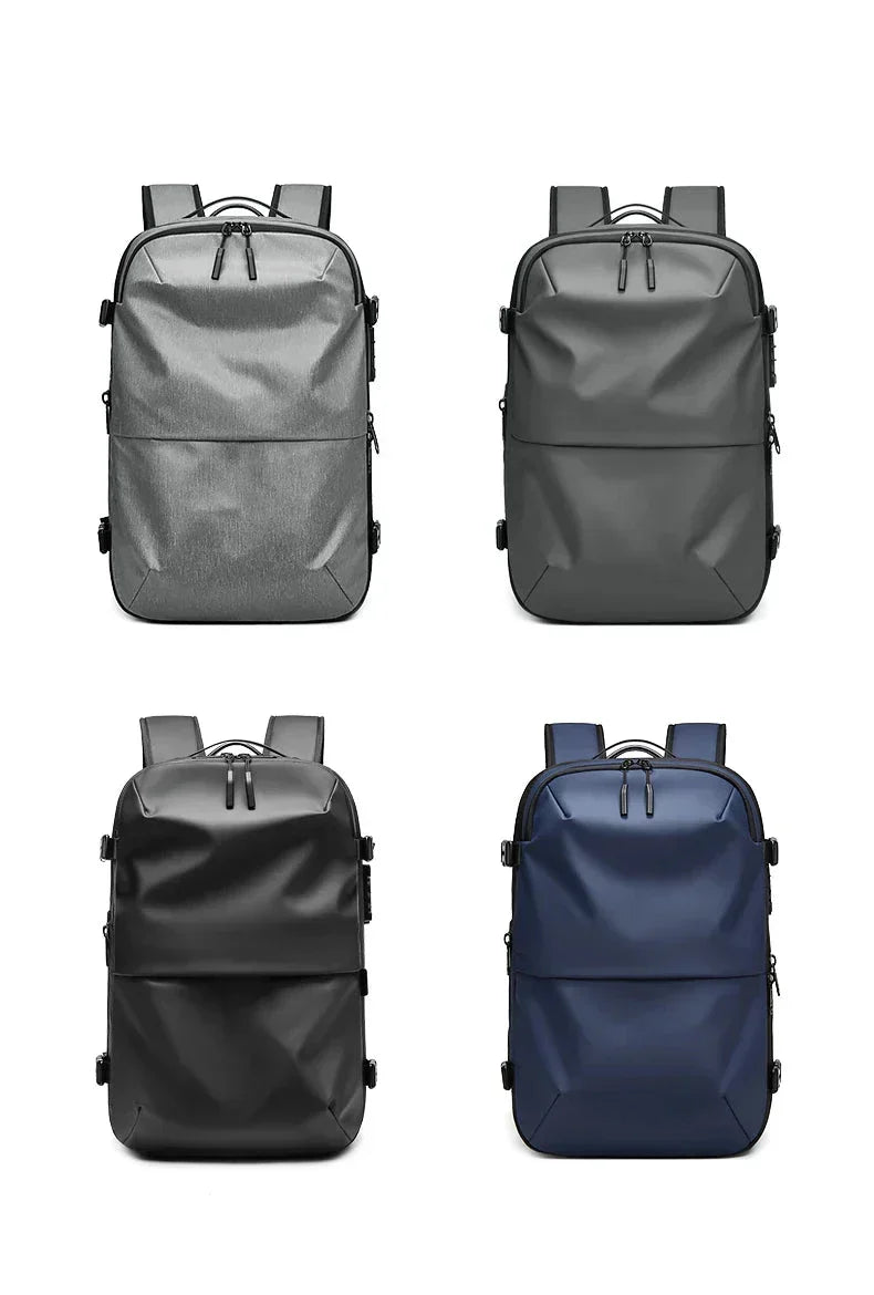 Unisex Laptop Rucksack 60L Anti-Diebstahl Wasserdicht Oxford mit Vakuumkompression 6
