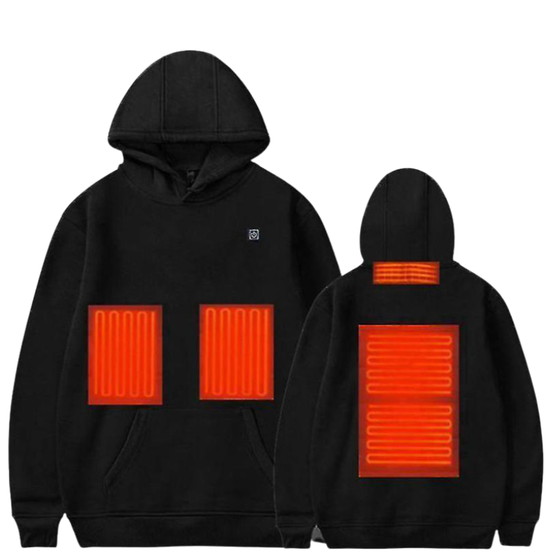 Unisex Heated Hoodie Lightweight Breathable With USB Port Cotton Polyester