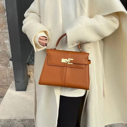 Mala de ombro de alta qualidade para senhora – Bolsa transversal elegante com grande capacidade em bordô para o dia a dia e sair