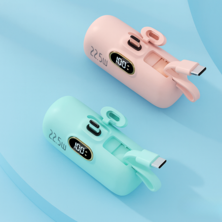 Powerbank compacta de 5000mAh con carga rápida de 22,5 W – Ideal para iPhone y para llevar