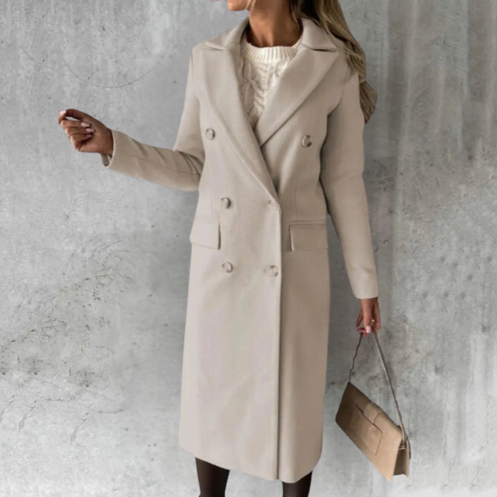 Valeria | Eleganter Damen Langer Trenchcoat mit zeitlosem Komfort 4