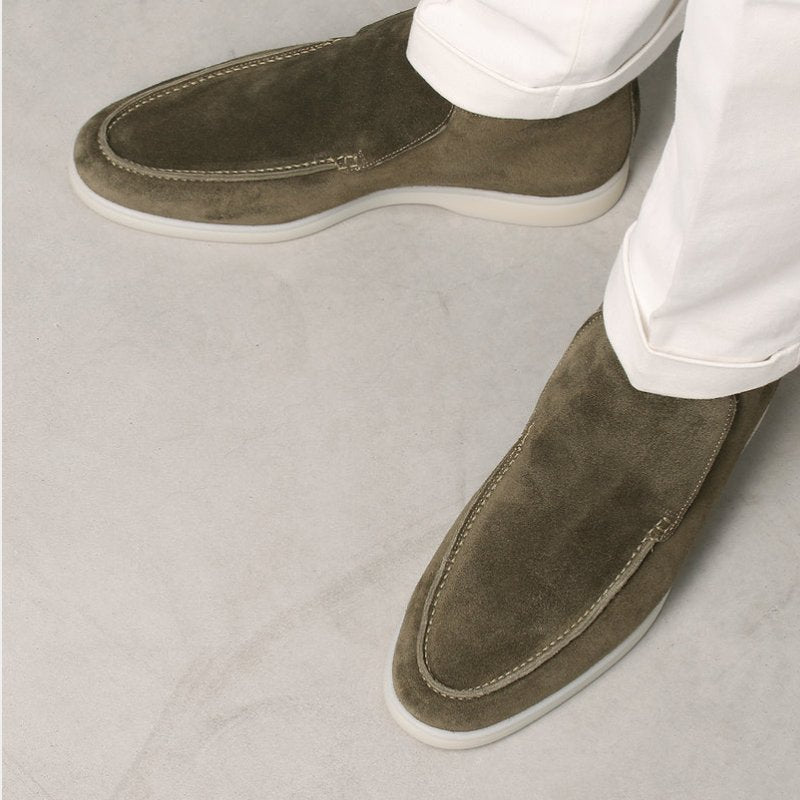 Herren Stiefel Schwarz Größe 42 Leder Slip-on-5