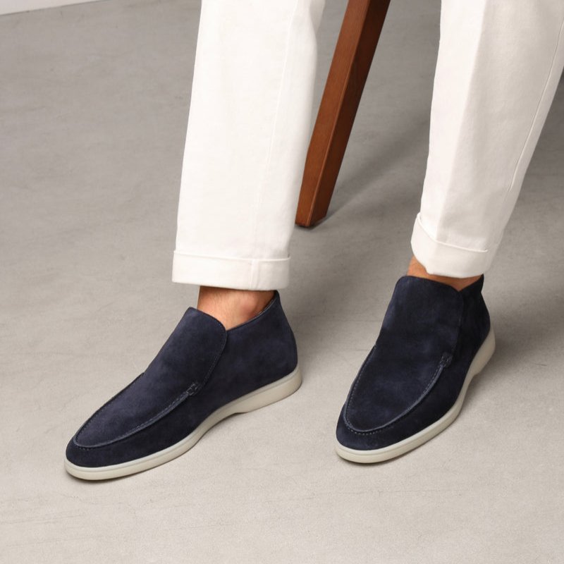 Herren Stiefel Schwarz Größe 42 Leder Slip-on-6