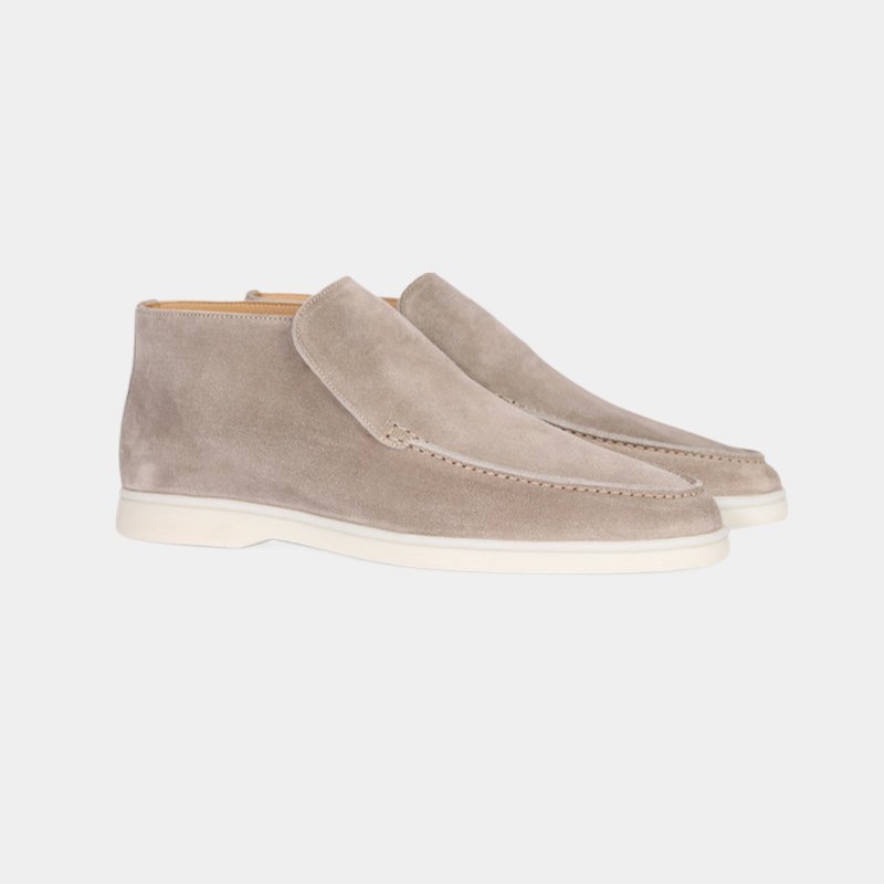 Herren Stiefel Schwarz Größe 42 Leder Slip-on-1