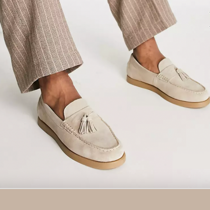 Variant image for Herren Slipper Schwarz Größe 42 Leder Klassische Slip-ons für Freizeit und Formal-1