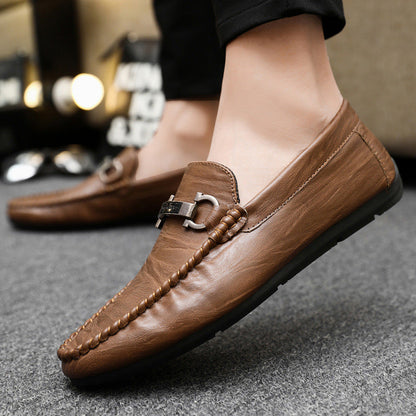Herren Slipper Schwarz Größe 42 Echtleder - Klassische Loafer für Komfort und Stil-3