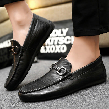 Herren Slipper Schwarz Größe 42 Echtleder - Klassische Loafer für Komfort und Stil-6