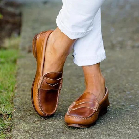 Herren Slipper Schwarz Größe 42 Leder - Klassische Loafer Mokassins Schlupfschuhe-1