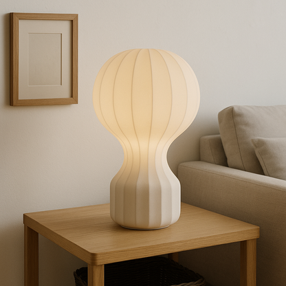 Velith | Moderne Tischlampe aus Wabi-Sabi-Seide im japanischen Stil 2