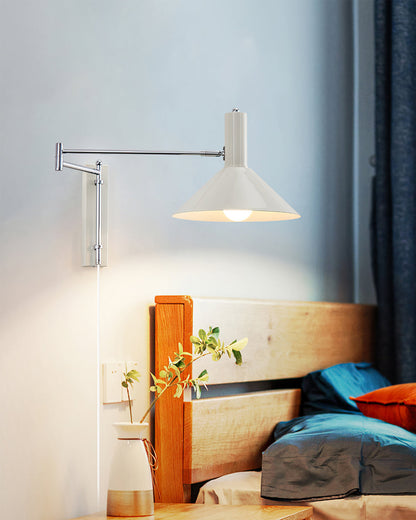 Verstellbare Wandlampe Minimalistisch Plug-in LED Wandleuchte mit Schalter Metall für Innenräume 9