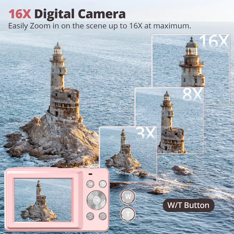 Vintage Digitalkamera mit 1080p Videoaufnahme – Leichte und Tragbare Fotokamera für Nostalgische Aufnahmen 4