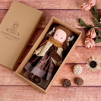 Waldorf Handmade Plush Dolls for Baby Doll Toys Cute/Fun Dresses with Scarf Vinyl Dolls for Girls Birthday Gift Dress Up Doll 11