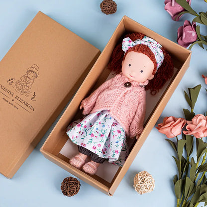 Waldorf Handmade Plush Dolls for Baby Doll Toys Cute/Fun Dresses with Scarf Vinyl Dolls for Girls Birthday Gift Dress Up Doll 7