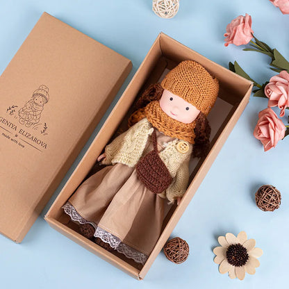 Waldorf Handmade Plush Dolls for Baby Doll Toys Cute/Fun Dresses with Scarf Vinyl Dolls for Girls Birthday Gift Dress Up Doll 9