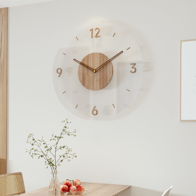 Wanduhr Modern Holz Minimalistisch Skandinavisches Design Geräuschlos 3