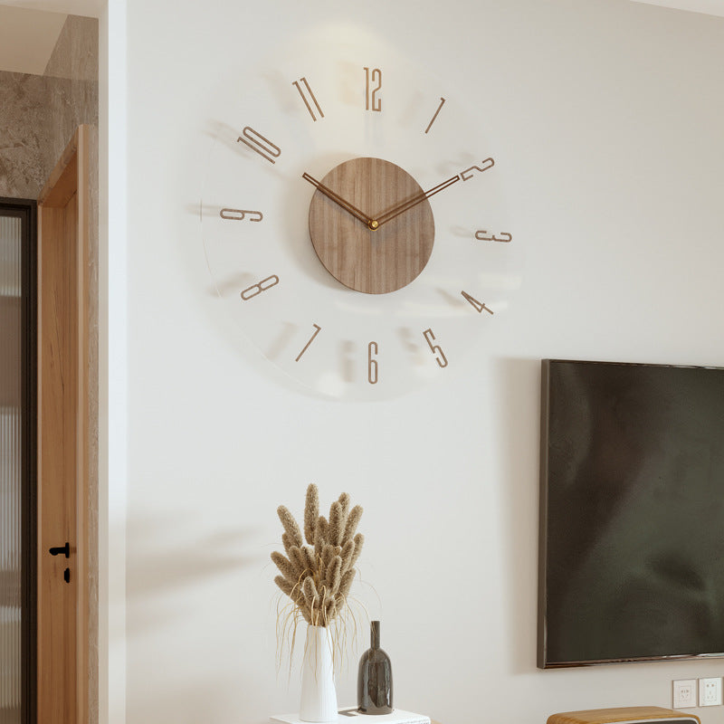 Wanduhr Modern Holz Minimalistisch Skandinavisches Design Geräuschlos 4