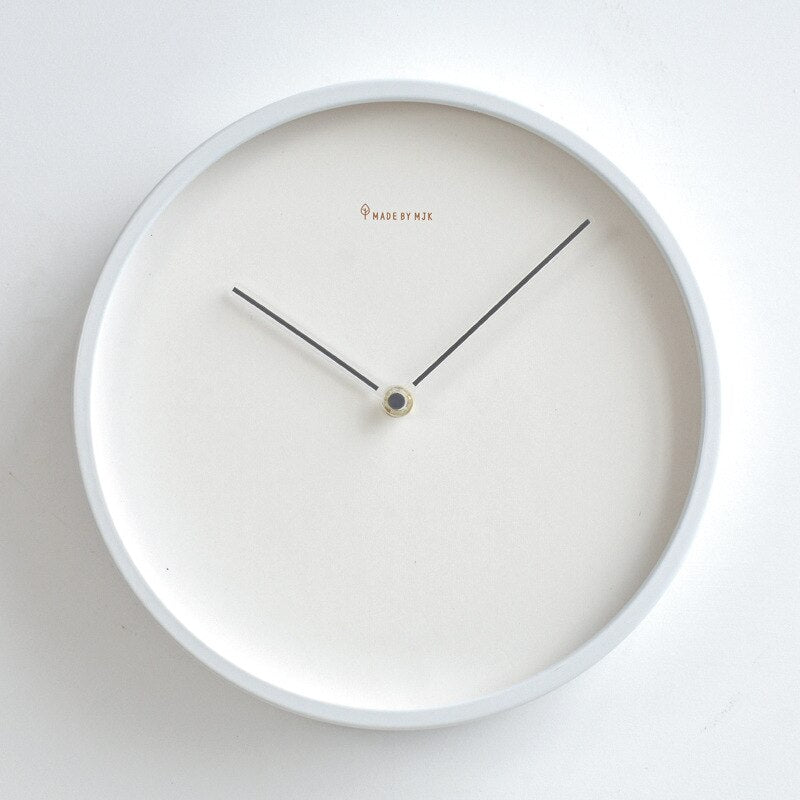 Wanduhr Modern aus Holz im Skandinavischen Design – Minimalistische 30 cm Uhr mit Weißem Zifferblatt und Schwarz für Stilvolles Wohnen 0