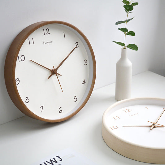 Wanduhr aus Massivholz – Zeitloses Modernes Design mit Klarer Anzeige, 30 cm Küchenuhr für Elegante Wohnräume 2