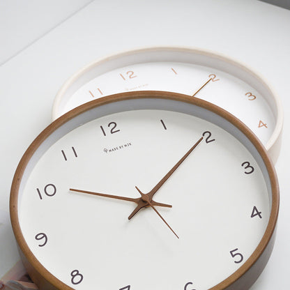 Wanduhr aus Massivholz – Zeitloses Modernes Design mit Klarer Anzeige, 30 cm Küchenuhr für Elegante Wohnräume 3